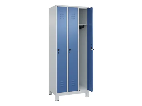 locker,HxBxD 1950x750x500mm,3vak,vak B 250mm,draaigrendel,voeten