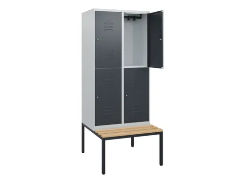 Dubbeldekse dekenkist,HxBxD 1950x800x815mm,2x2vak.,vak B 400mm