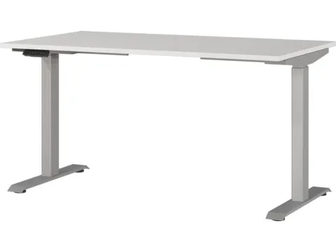 Elektrisch ihv bureau,HxBxD 720-1200x1400x800mm,blad lichtgrijs