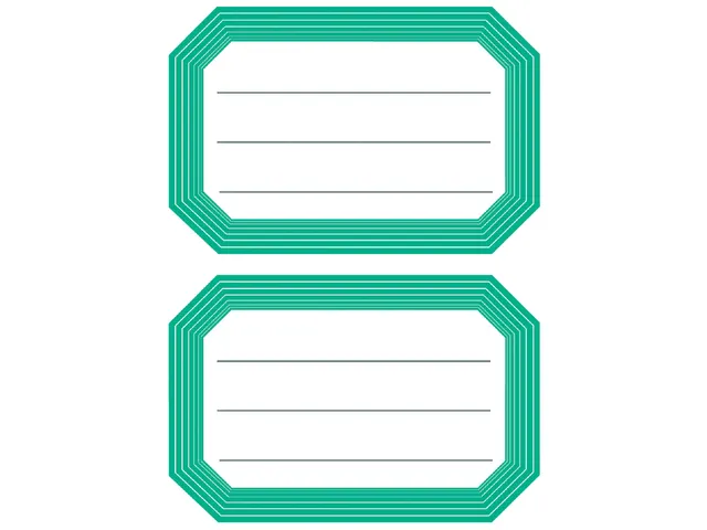 Boek Etiket Herma 5716 82x55mm Groene rand gelinieerd 12 stuks
