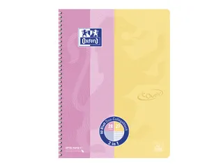 Collegeblok Oxford Touch duo A4+lijn/ruit 5mm 160 pagina's - 2