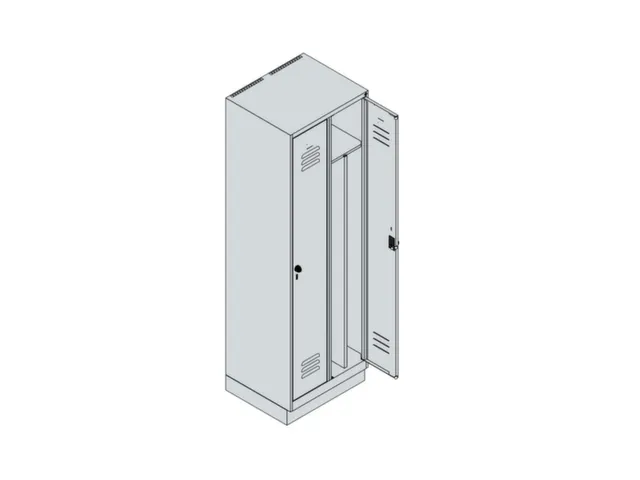 locker voor scheiding van kleding,HxBxD 1950x600x500mm,2vak