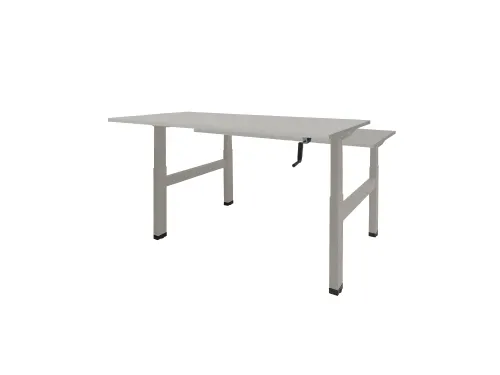 Dextro Slinger Duo zit/sta Bureau 140cm frame Alu blad Lichtgrijs