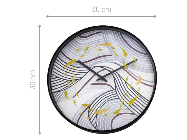 Wandklok Nextime dia 30cm grijs kunststof Koi