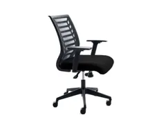 Bureaustoel,Synchroonmech.,M. Armleuningen,Zitting Schuimstof Zwart