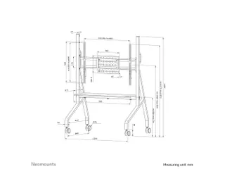 Neomounts MOVE Go FL50-525WH1 TV trolley 55-86 inch - max 76 kg - manu - 15