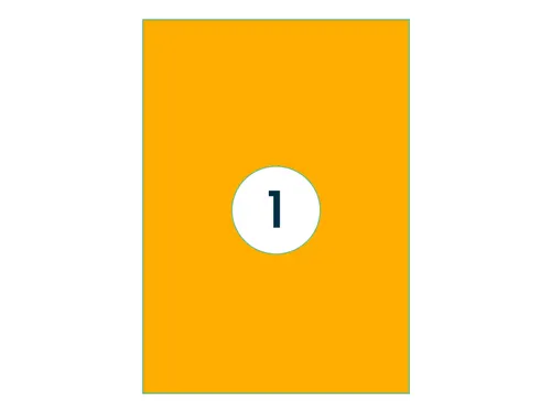 Etiket 210x297mm Fluor Oranje 100 Vel
