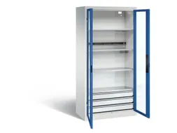 acculaadkast 1950x930x500mm 5stekkerdozen 230V cil.-slot front RAL5010