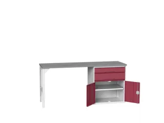 werkbank,HxBxD 930x2000x600mm,linoleumblad,2voeten/1container - 1