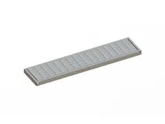 legbord van plaatstaal,v. breedvakstelling,BxD 1700x400mm,vakl. 500kg