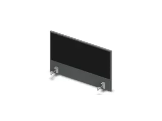 opzetpaneel bureau aanbouw zijkant MS-donkergrijs BN8033-zwart 800mm - 1