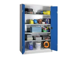 Ruime Vouwdeurkast 1950x1200x600mm 4legborden Ral7035 Front Ral5010