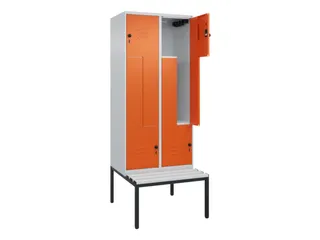 Z-garderobekast,HxBxD 2120x800x815mm,4vak,vak B 400mm,draaigrendel - 2