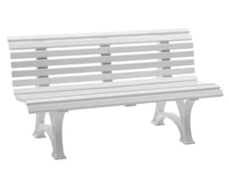Kunststofbank 800x1500x450mm Zit H 450mm 13 Latten 2 Pootstellen Wit