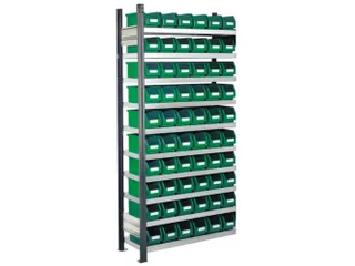 Bakkenstelling 2000x1000x300mm 60bakken PE groen vakl.125kg eenzijdig - 1