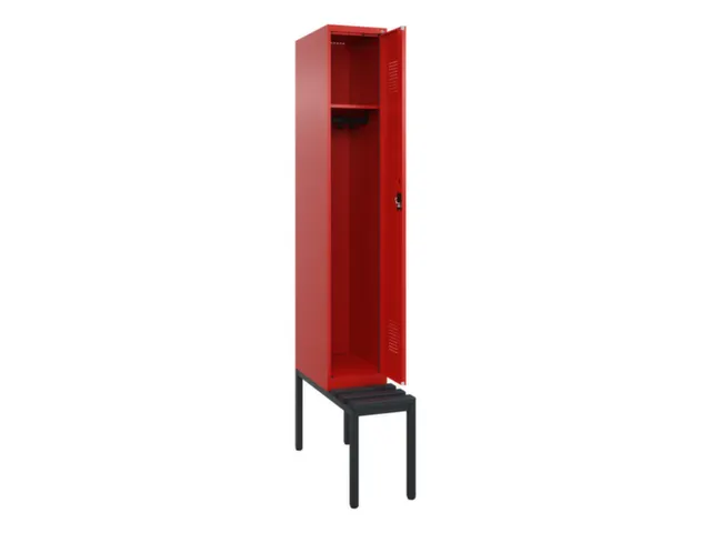 locker met bank,HxBxD 2120x300x815mm,1vak,vak B 300mm,cilinderslot