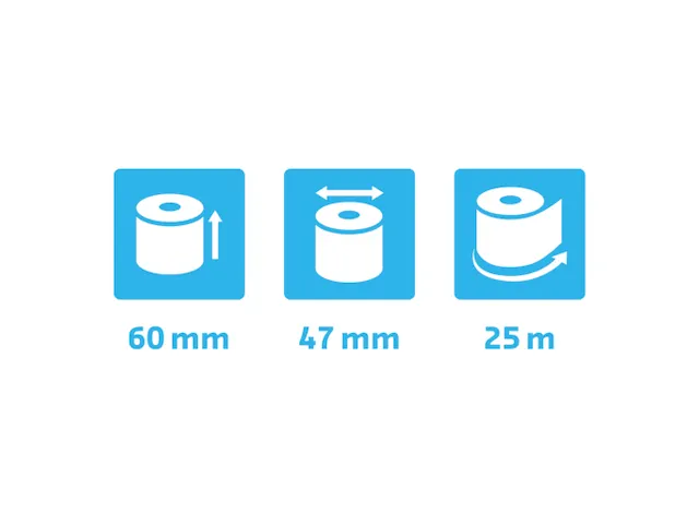 Thermische papierrollen 60x46 mm 55 Gram