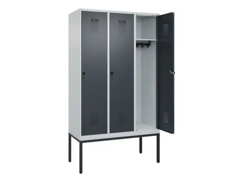 locker,HxBxD 2120x1200x500mm,3vak,vak B 400mm,draaigrendel
