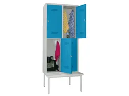 banklocker,dubbeldeks,HxBxD 2150x800x800mm,RAL7035,front RAL5012