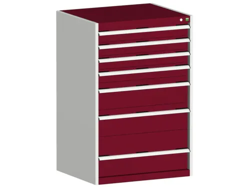 ladekast 1200x800x650mm 7laden zware lasten RAL7035 front RAL3004