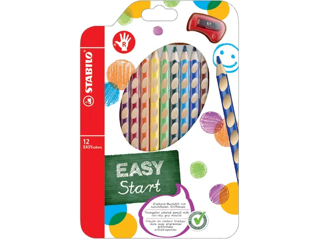 Kleurpotloden Stabilo Easycolor Rechtshandig 12stuks Assorti