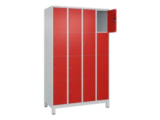 lockerkast,HxBxD 1950x1200x500mm,4x4vakken,vak B 300mm,cil.-slot - 1