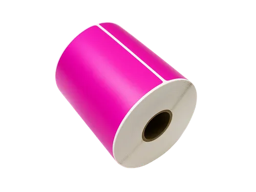 Gekleurde verzendlabels op rol 102x152mm Roze 2800 etiketten