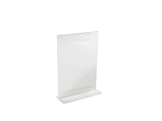 Kaarthouder Budget T-Standaard A6 1,5mm Staand Acryl set van 10 stuks - 6