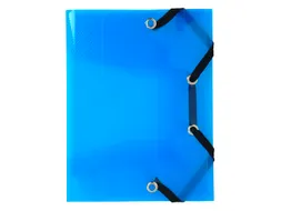 Elastomap 3-Kleps Polypropyleen Crystal Pocket Formaat 12x16cm Assorti