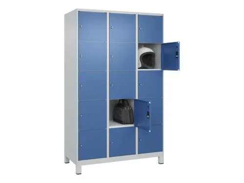 lockerkast,HxBxD 1950x1200x500mm,3x5vakken,vak B 400mm,cil.-slot