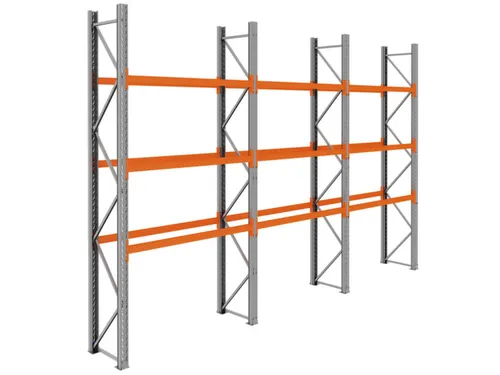 palletstelling,basis+2xaanbouw,HxBxD 3990x5875x750mm,vakl. 3000kg