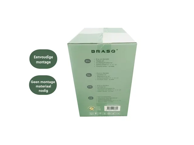 Tafelventilator BRASQ F400 Ø 30cm wit