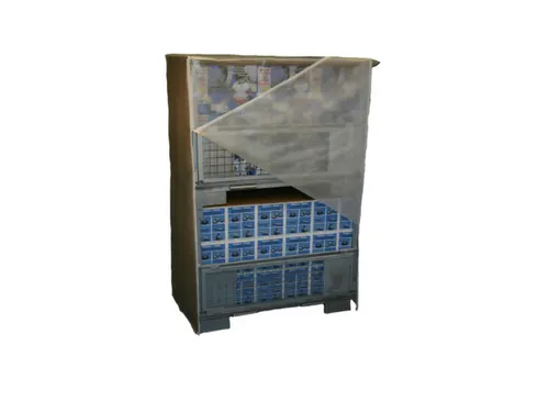 Afdekhoes V. 2 Gestapelde Gaascontainer 1930x1250x850mm Transparant