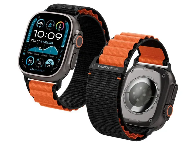 Spigen WBF1 Band Apple Watch bandje zwart oranje