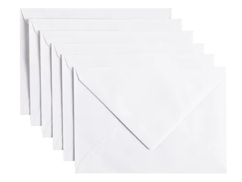 Envelop Papicolor C6 114x162mm kraft wit pak à 6 stuks