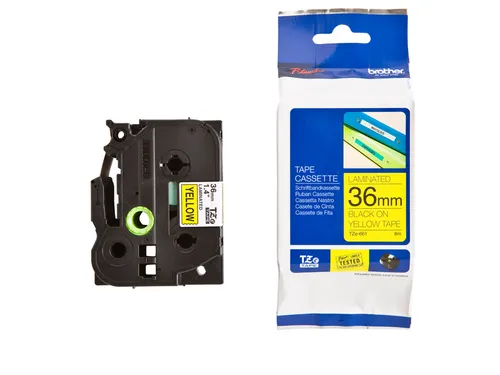 Labeltape Brother P-touch TZe-661 standaard 36mm zwart op geel