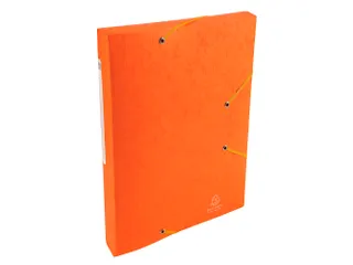 Elastomappen A4 glanskarton 3 kleppen monobloc-Oranje - 1