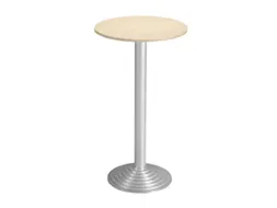 Statafel Gietijzer H 110cm Blad Ø 60cm Onderstel Aluminiumkleurig