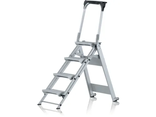 veiligheidstrap,eenzijdig,5treden,Stand H 1,1m,licht metaal