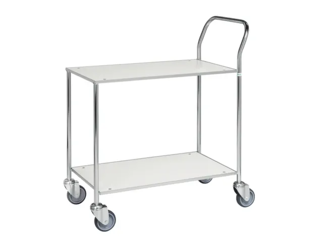 Tafelwagen,Draagverm. 150Kg,2Etage(S),Etage(S) Melaminecoating,Wit