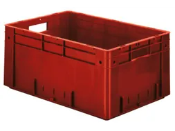 Euronorm Stapelkrat 270x600x400mm 50l Gesloten Rood