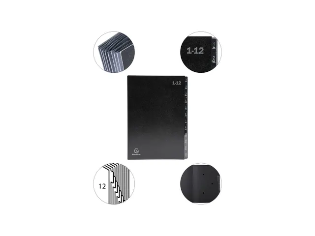 Voorordner Ordonator genum. 1-12 zwart