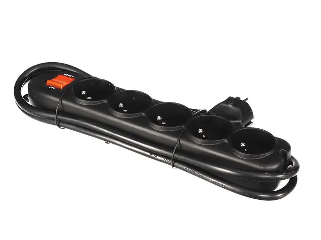 5-voudige Stekkerdoos Met Schakelaar - Zwart Penaarde