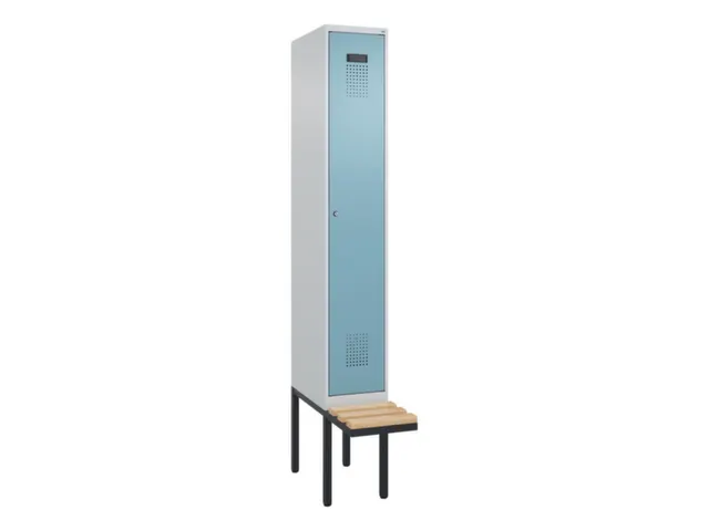 armoire vestiaire avec banc noir et blanc,HxlxP 2120x300x815mm