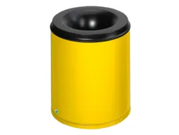 prullenmand zelfblussend 80 liter HxØ 560x465mm kop zwart geel
