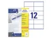 Etiket Avery Zweckform 3424-200 105x48mm wit 2400stuks