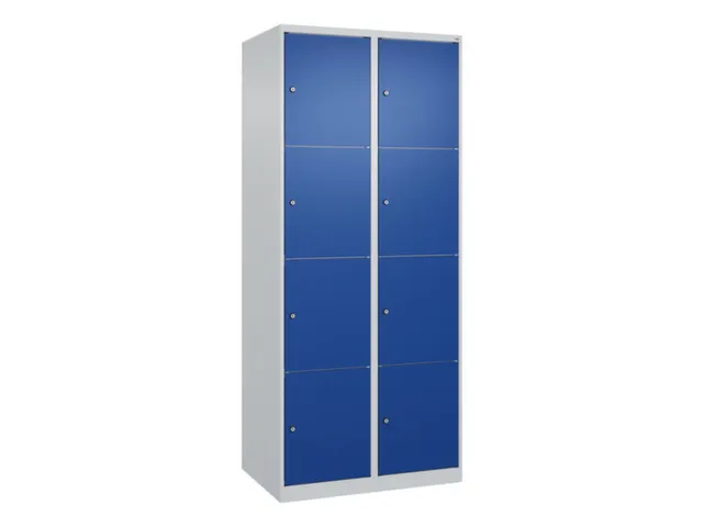 lockerkast,HxBxD 1850x800x500mm,2x4vakken,vak B 400mm,cil.-slot