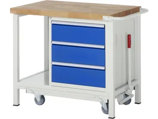 Werkbank 880x1000x700mm Beukenhouten Werkblad 3laden - 2