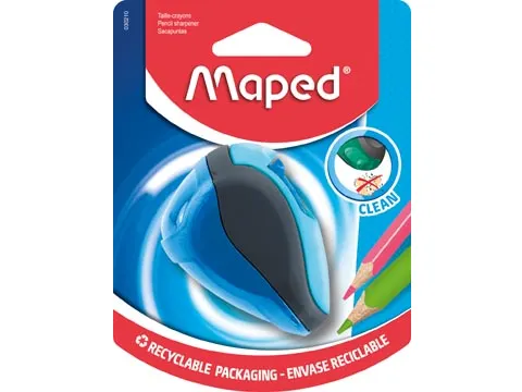 potloodslijper Clean 2-gaats, op blister