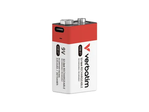Verbatim USB-C oplaadbare batterij 9V